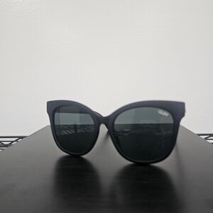 Quay Australia Black Cat-Eye Sunglasses
